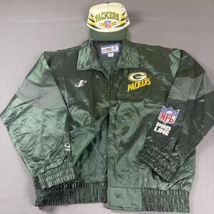 Vintage Logo Athletic Green Bay Packers NFL Pro Line Windbreaker Men's M